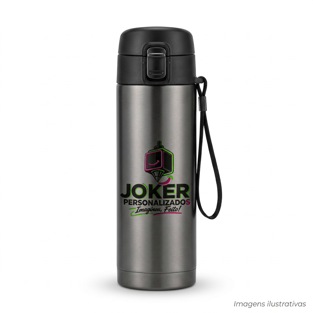 Garrafa Térmica 500 ml com Trava personalizado pela JOKER — foto 1